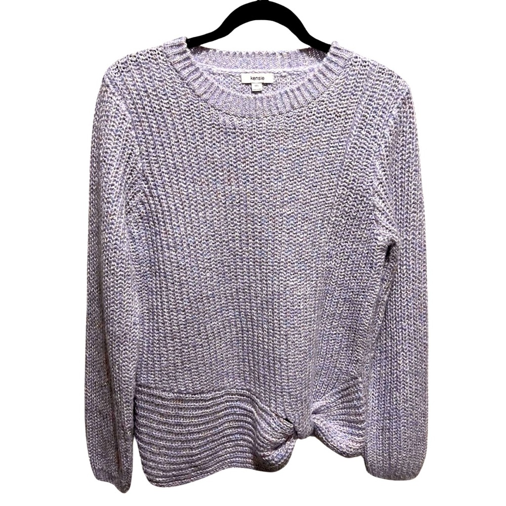 Kensie Lilac Blue Rainbow Metallic Sweater